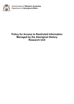 Policy for Access to Restricted Information Managed