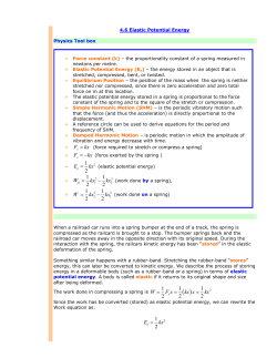 Spring Potential Energy Heat Transfer