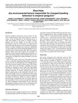 Short Note Are environmental factors responsible for changed