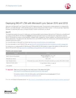 Microsoft Lync Server 2010 (BIG-IP LTM v11)