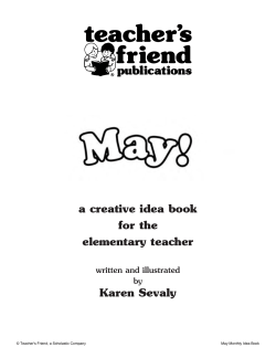 Activities for May - A Habitat for Learning