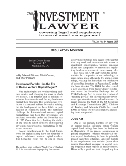 Investment Portals: Has the Era of Online Venture Capital Begun