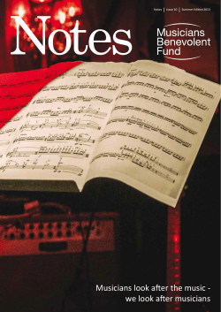 Summer 2013 - Help Musicians UK