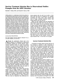 Survivor Treatment Selection Bias in