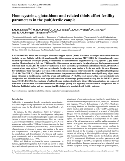 Homocysteine, glutathione and related thiols