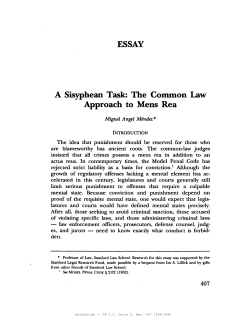 Approach to Mens Rea - UC Davis Law Review