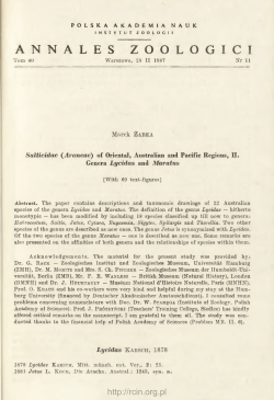 Salticidae (Araneae) of Oriental, Australian and Pacific Regions, II