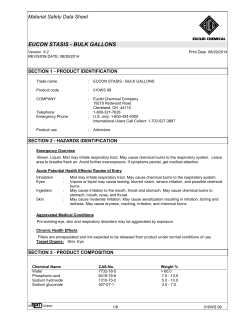 EUCON STASIS - MSDS/SDS