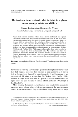 The tendency to overestimate what is visible in a planar mirror