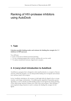 Ranking of HIV-protease inhibitors using AutoDock