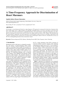 A Time-Frequency Approach for Discrimination of Heart Murmurs