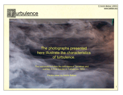 Characteristics of Turbulence