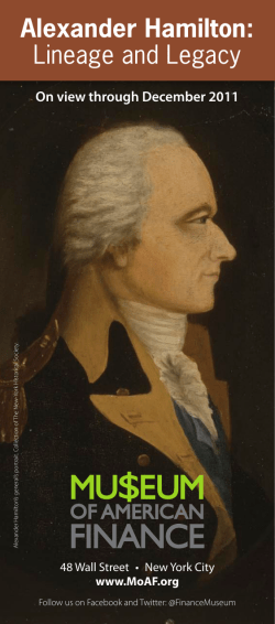 Alexander Hamilton: Lineage and Legacy