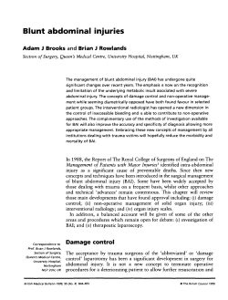 Blunt abdominal injuries