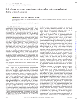 Self-selected conscious strategies do not modulate motor cortical