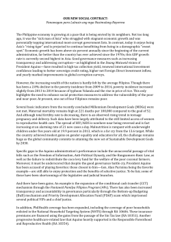 OUR NEW SOCIAL CONTRACT - National Anti