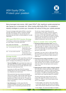 ASX Equity CFDs Protecting Your Position