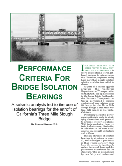 performance criteria for bridge isolation bearings
