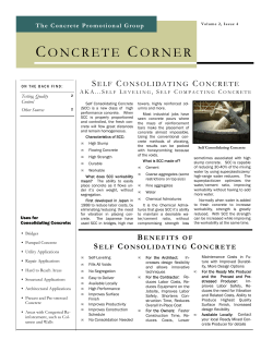 Self Consolidating - Concrete Promotional Group