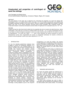 Unsaturated soil properties of centrifuged oil sand fine