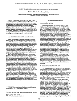 ivory coast microtektites and geomagnehc reversals