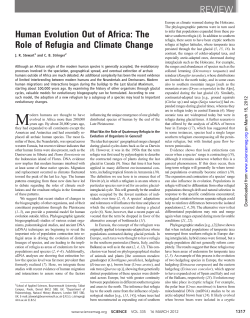 Human Evolution Out of Africa: The Role of
