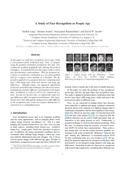 A Study of Face Recognition as People Age