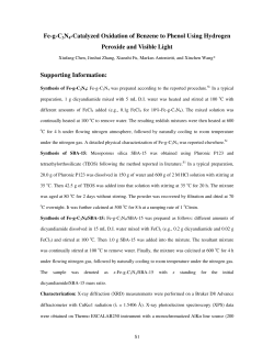 Fe-g-C3N4-Catalyzed Oxidation of Benzene to Phenol Using
