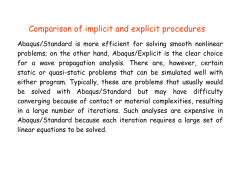 Comparison of implicit and explicit procedures