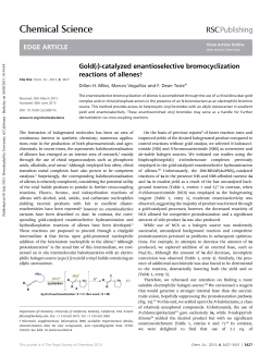 catalyzed Enantioselective Bromocyclization Reactions of Allenes