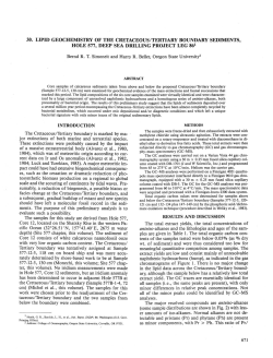30. Lipid Geochemistry of the Cretaceous/Tertiary Boundary