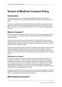 Consent Policy - Learning Central
