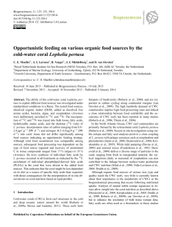 Opportunistic feeding on various organic food sources by the cold