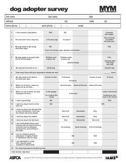 cat adopter survey