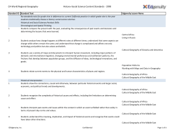 CA-World Regional Geography History–Social Science