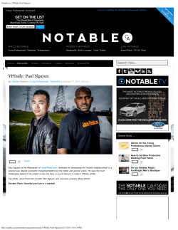 Notable.ca | YPDaily Paul Nguyen - Jane