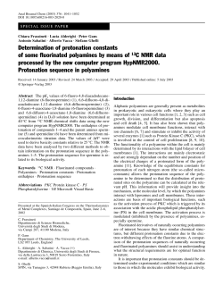 Determination of protonation constants of some fluorinated