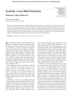 Symbolic versus Blind Patriotism