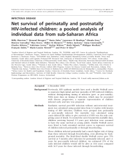 Net survival of perinatally and postnatally HIV
