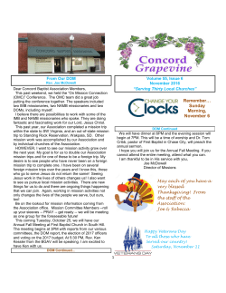 The Grapevine. - Concord Baptist Association