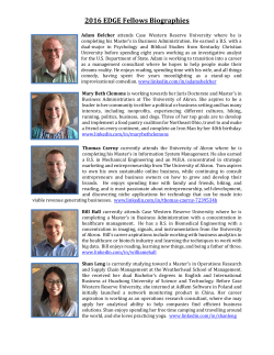2016 EDGE Fellows Biographies