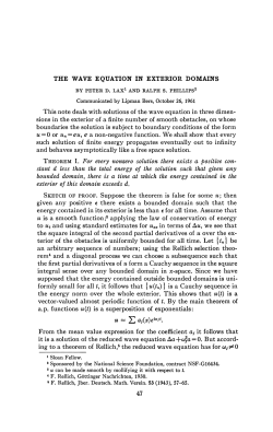 THE WAVE EQUATION IN EXTERIOR DOMAINS