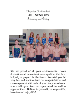 Napoleon High School 2010 SENIORS Swimming and Diving