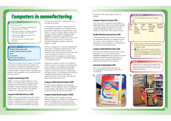Computers in manufacturing - Pearson Schools and FE Colleges