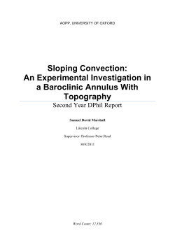 Sam Marshall (confirmation report) - Oxford Physics