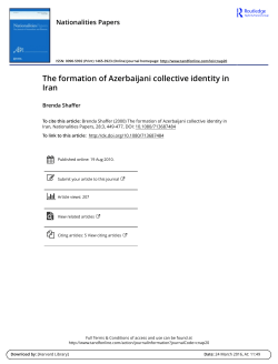 The formation of Azerbaijani collective identity in Iran