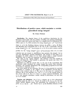 Distributions of positive mass, which maximize a certain generalized
