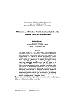 Ivanhoe and Anne of Geierstein - Journal of Teaching Language Skills