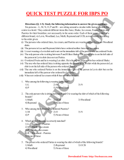quick test puzzle for ibps po