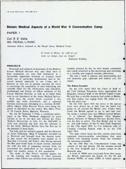 Medical Aspects of a World War II Concentration Camp